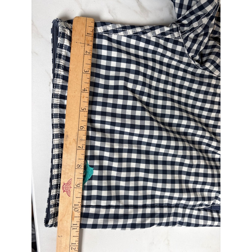 Tommy Bahama Relax Swim Trunks Mens 32 Navy Blue Gingham Board Shorts - Picture 7 of 8